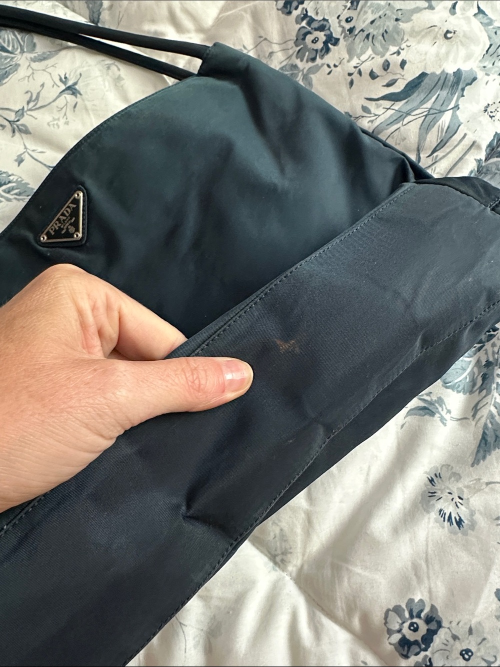Prada Tessuto Nylon Flat Navy Messenger Bag - Picture 2 of 8